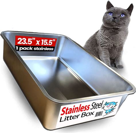 stainless steel kitty litter boxes|best stainless steel litter box.